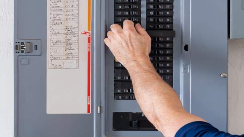 power outage trips circuit breaker